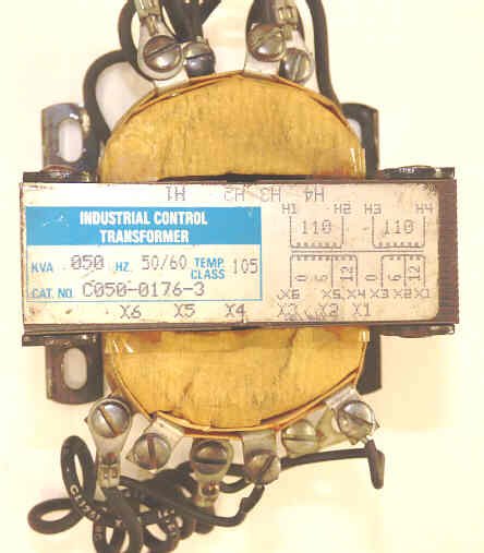 TRANSFORMER, .50 KVA,  110 PRIMARY 6-12 VOLT SECONDARY ICT # C050-0176-3