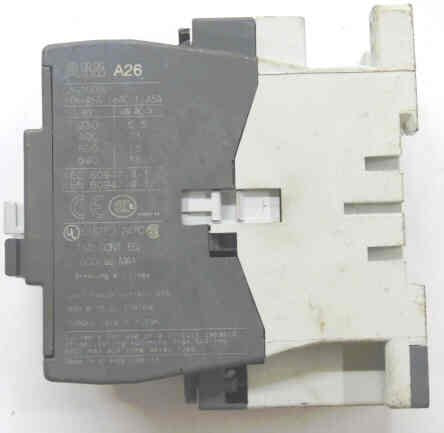 CONTACTOR, POWER, 4 POLE N.O., 120 VAC, ASEA BROWN BOVERI # A26-40-00