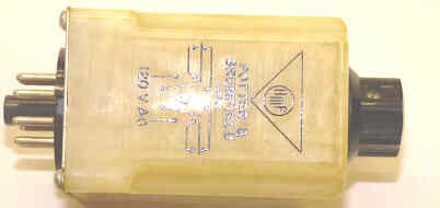 RELAY, TIMING, DPDT, 120VAC, 1-10 SECONDS, OCTAL BASE P & B # CHB-38-70001