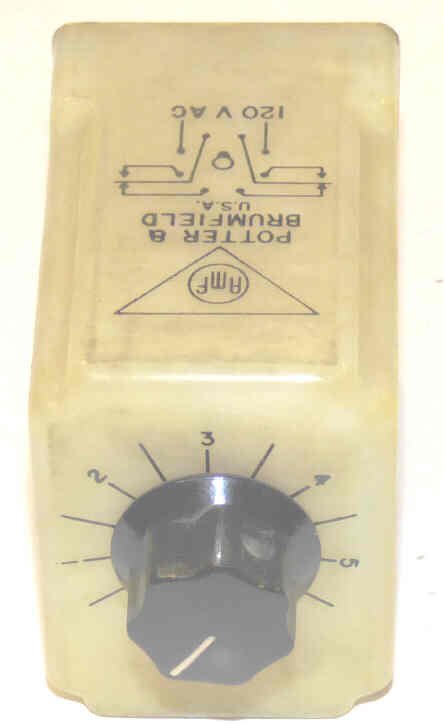 RELAY, TIMING, DPDT, 120VAC, 1-10 SECONDS, OCTAL BASE P & B # CHB-38-70001