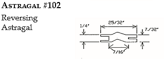 ASTRAGAL, REVERSING, 10 FOOT SECTION GORMAN # 102-10