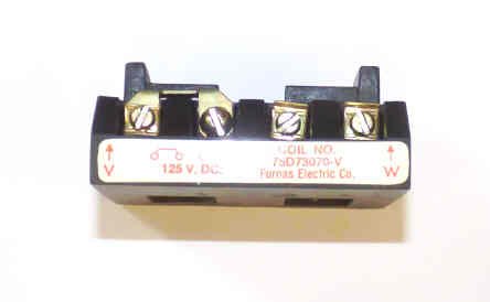 COIL, 125 VDC DOVER SIZE 00-2 1/2 CONTACTOR FURNAS # 75D73070V