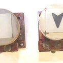 BUTTON, ASSEMBLY, BULB HOLDER & PHENOLIC SHIELD, VINTAGE