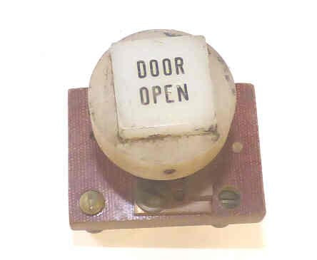 BUTTON, ASSEMBLY, NON-ILLUMINATED, MARKED DOOR OPEN , VERTICAL VINTAGE
