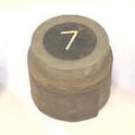 BUTTON, 1 1/8 X 1/4 TOP, 1 1/4 X 3/4 BASE VINTAGE