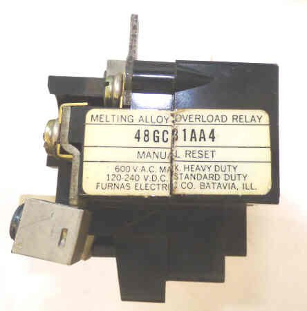 RELAY, OVERLOAD, 3 PHASE, 60 AMP, TYPE H ELEMENTS, FURNAS # 48GC31AA4