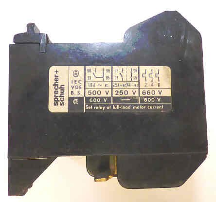 RELAY, OVERLOAD, 42-72 AMP SPRECHER & SCHUH # CT1-72