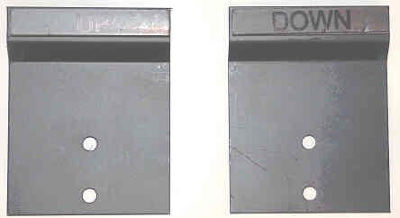 BRACKETS, MARKED 'UP' & 'DOWN' USED WITH SWITCH, MAGNETIC, SET OF 2, MCE