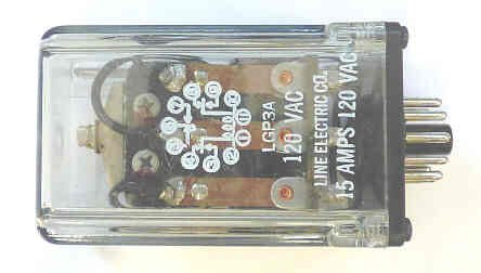 RELAY, 3PDT, 120 VAC, 11 PIN OCTAL BASE  LINE ELECTRIC # LGP3A120