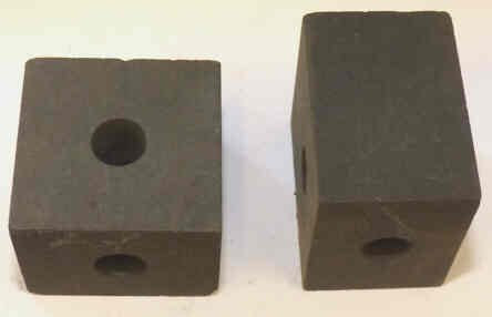 CONTACT, CARBON, 1 5/8 X 1 1/2 X 1 1/8 (3) 3/8 HOLES