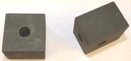 CONTACT, CARBON, 1 5/8 X 1 1/2 X 1 1/8 (3) 3/8 HOLES