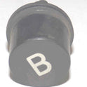 BUTTON, HI-HAT, BLACK, MARKED B, 3/4 DIA. X 3/4 HIGH OTIS # 323W1