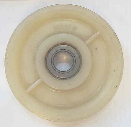 ROLLER, HANGER, NYLON, 3 11/16 X 3/4  .6299 I.D. HAUGHTON # 16847-R