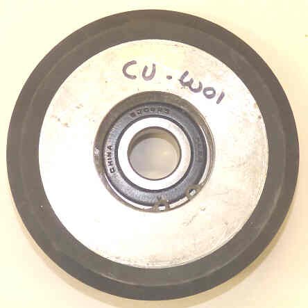 WHEEL, ROLLER GUIDE, 4 1/2 X 1.187, .787 BEARING I.D. TAPER TO 5/8 WIDE