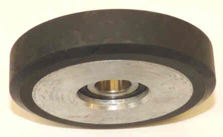 WHEEL, ROLLER GUIDE, 4 1/2 X 1.187, .787 BEARING I.D. TAPER TO 5/8 WIDE