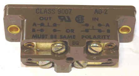 SWITCH, PLUNGER OPERATED, USED WITH PNEUMATIC TIMERS SQUARE D# 9007A02