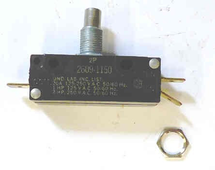 SWITCH, MICRO, SPDT, 20 AMP, BUTTON ACTUATED McGILL # 2609-1150