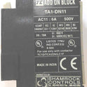 BLOCK, CONTACT, 1NC+1NO,  10A,  220VAC SHAMROCK CONTROLS # TA1-DN11