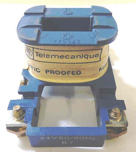 COIL TELEMECANIQUE, 24VAC 50/60HZ FOR CONTACTOR LC1D09,D12,D18 TM # LX1-D2-B7