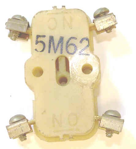 CONTACT, AUXILIARY, 120-600VAC 360VA 3A 1NO/1NC WARD LEONARD # 5M-62