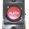 BUTTON, MODULE, RED BUTTON, MARKED ALARM IN WHITE, BLACK BEZEL, TYPE SRS