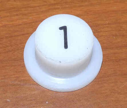 BUTTON, ELEMENT, WHITE, ROUND, ENGRAVED # 1 GAL # PB1-0185N