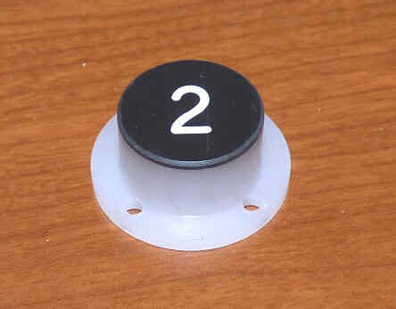 BUTTON, ELEMENT, BLACK, ENGRAVED # 2 IN WHITE GAL # PB1-0215N