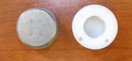 BUTTON, ELEMENT, STAINLESS STEEL, ROUND, LIGHT UP, ENGRAVED M GAL # VP