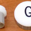 INSERT, P.I., WHITE, 1 1/8 DIAMETER, ENGRAVED G GAL #PID1-0031N
