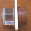 BUTTON, WHITE, ENGRAVED # 3 IN BLACK SERGE # A-2