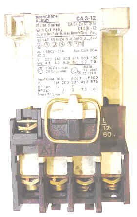 CONTACTOR, 3 POLE, 1 N.O. AUX., 120V COIL SPRECHER & SCHUH # CA3-12-01