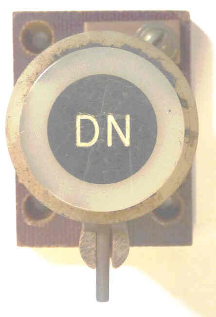 BUTTON, ASSEMBLY, NON-ILLUMINATED, MARKED DN, VERTICAL VINTAGE