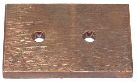 CONTACT, COPPER, 1 5/8 X  1 X 3/16, 2 10-32 HOLES O. THOMPSON # CK-33