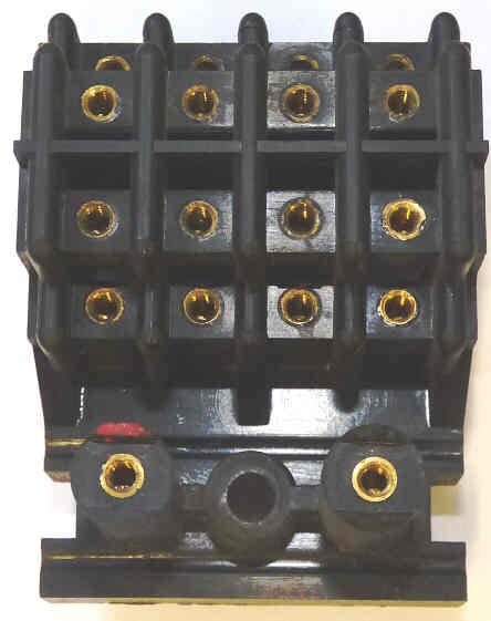 BASE, BAKELITE, HOLDS UP TO 16 CONTACTS # 2 RELAY ARMOR # 10192-01