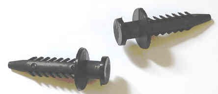 HOOK, PAD, BLACK, PLASTIC, CHRISTMAS TREE, PUSH IN, 1 3/4 O.A.