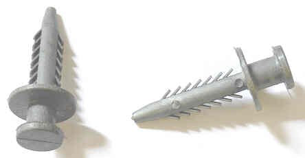 HOOK, PAD, SILVER, PLASTIC, CHRISTMAS TREE, PUSH IN, 1 3/4 O.A.