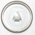 ROUNDEL, GLASS IN BRASS DRESS RING, 2 DIAMETER, WHITE ARROW OTIS # 499Z1
