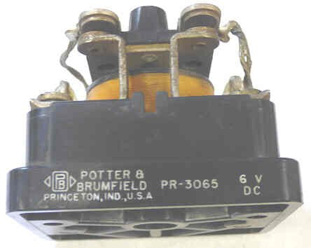 RELAY, POWER, DPST, 6 VDC, POTTER BRUMFIELD # PR-3065