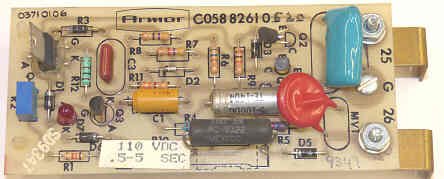 BOARD, CIRCUIT, TIMER, .5-5 SECOND, 110 VOLT, STUD MOUNTED ARMOR # 12590-01