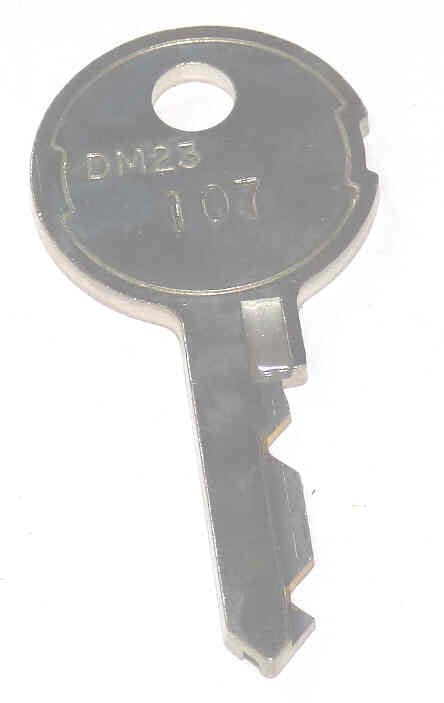 KEY, NEW STYLE, USED ON MICRO SWITCH KEYED SWITCHES MARKED DM23 107