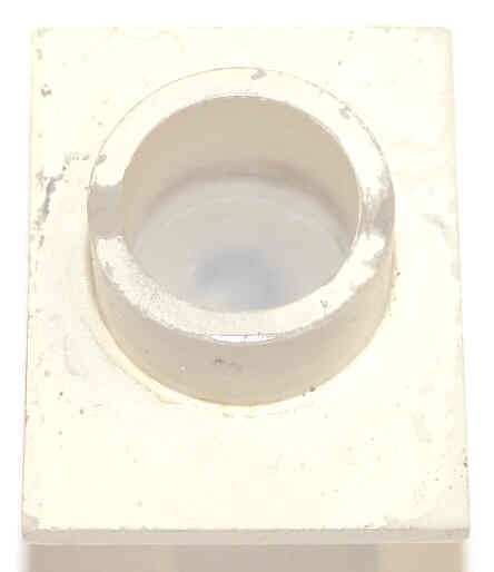 BUTTON, WHITE, ENGRAVED # 9 IN BLACK SERGE # A-2