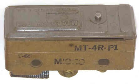 SWITCH, MICRO, PIN PLUNGER, SPDT 10A SCREW TERMINALS HONEYWELL # MT-4R-P1