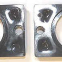 HALO, ROUND BUTTON, PLASTIC, RAISED CIRCLE FRONT, BLACK