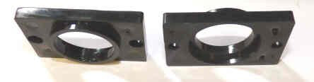 HALO, ROUND BUTTON, PLASTIC, RAISED CIRCLE FRONT, BLACK