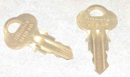 KEY, ILLINOIS, USED ON KEYED SWITCHES MARKED H1848 DOVER # 9703391