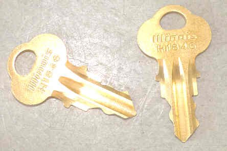 KEY, ILLINOIS, USED ON KEYED SWITCHES MARKED H1848 DOVER # 9703391