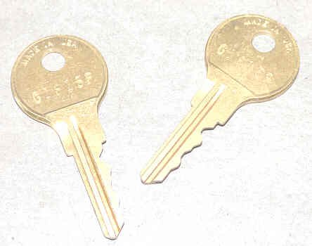 KEY, USED WITH VARIOUS KEYED SWITCHES CHICAGO 1615P