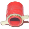 BUTTON, RED, ENGRAVED ALARM IN WHITE