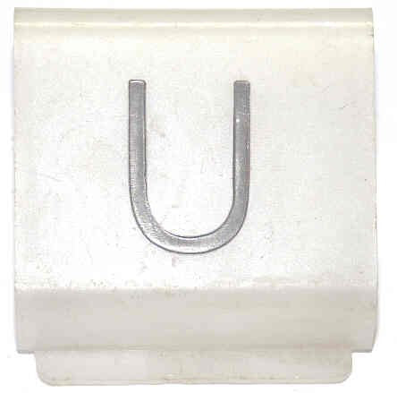 INSERT, POSITION INDICATOR, MARKED U 1 5/16 X 1 3/8 DOVER SERIES 982500
