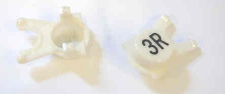 BUTTON, WHITE, ENGRAVED, BLACK # 3R DOVER # 106734